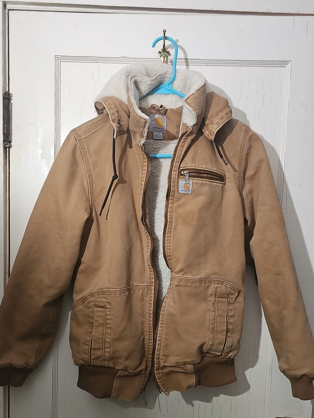 Womens Carhartt Weathered Wildwood Sherpa Lined Jacket Sz S